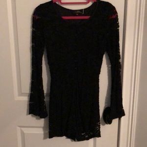 Black lace romper